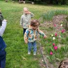 In de tuin - bloemen voor mama
