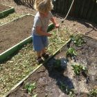 In de tuin - bloemen voor mama