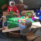 In de tuin - bloemen voor mama