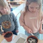 In de tuin - bloemen voor mama