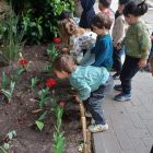 In de tuin - bloemen voor mama